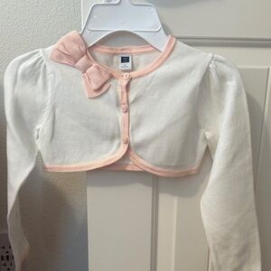 NWOT Janie and Jack White and Pink Kids Cardigan